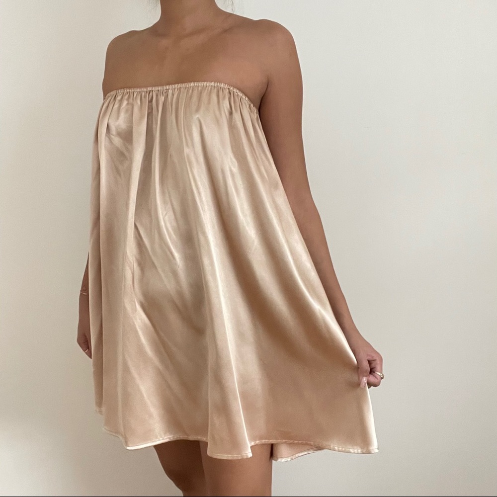 Forever21 Champagne Strapless Dress